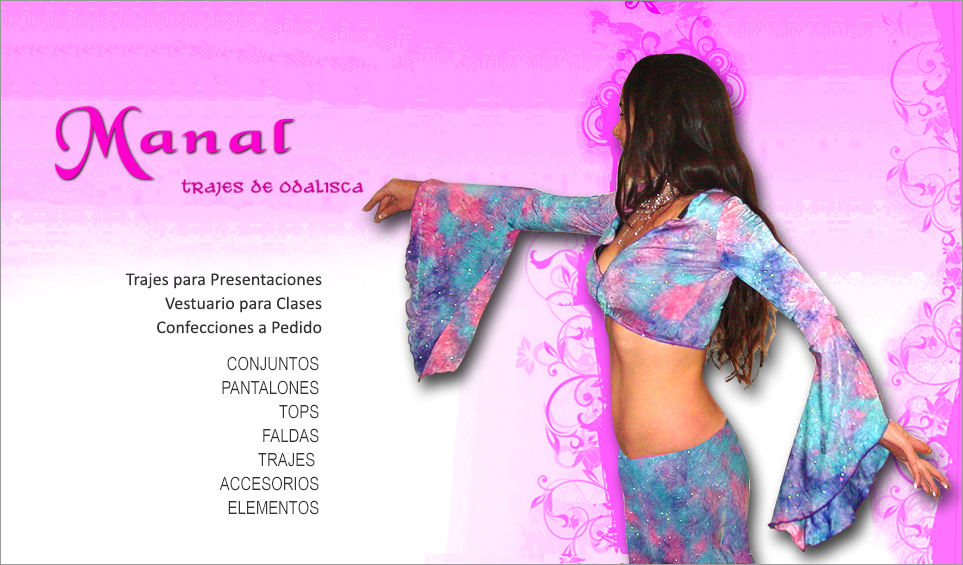 Vestuario de danza árabe confeccionado a pedido por Manal: faldas, pantalones, petos y velos para ensayos y presentaciones de academias.