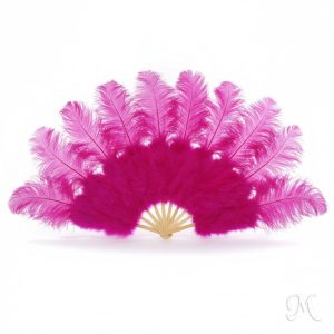abanico de plumas de avestruz fucsia gigante