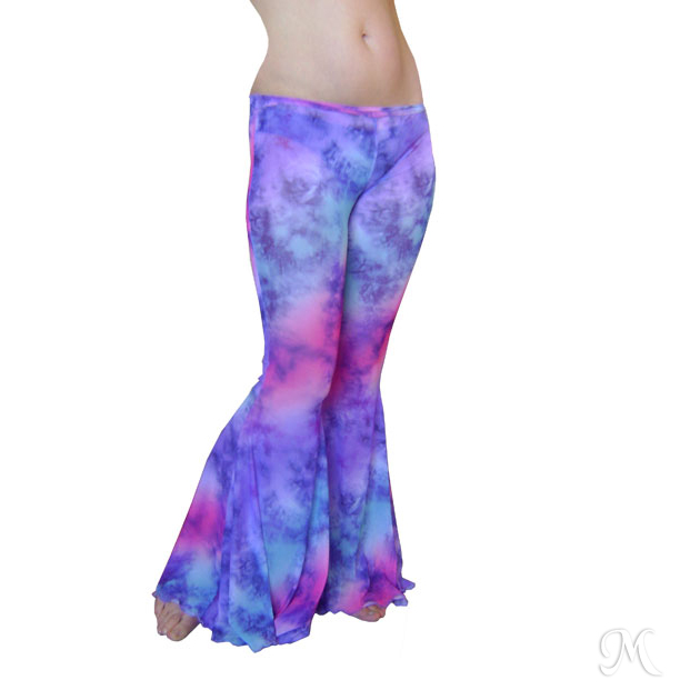 Pantalón acampanado para danza arabe Manal, confeccion a medida en todos los colores