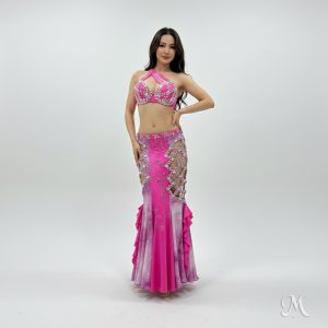 Traje Fucsia para Danza Arabe Bellydance. Diseño Exclusivo Manal