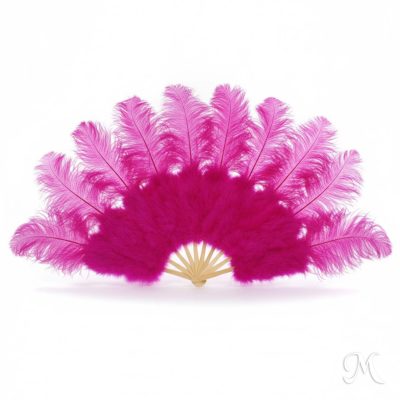 abanico de plumas de avestruz fucsia gigante