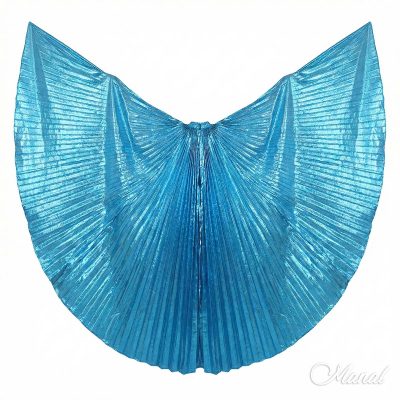 wings Alas de Isis egipcias para danza árabe , en color turquesa metalizadas.
