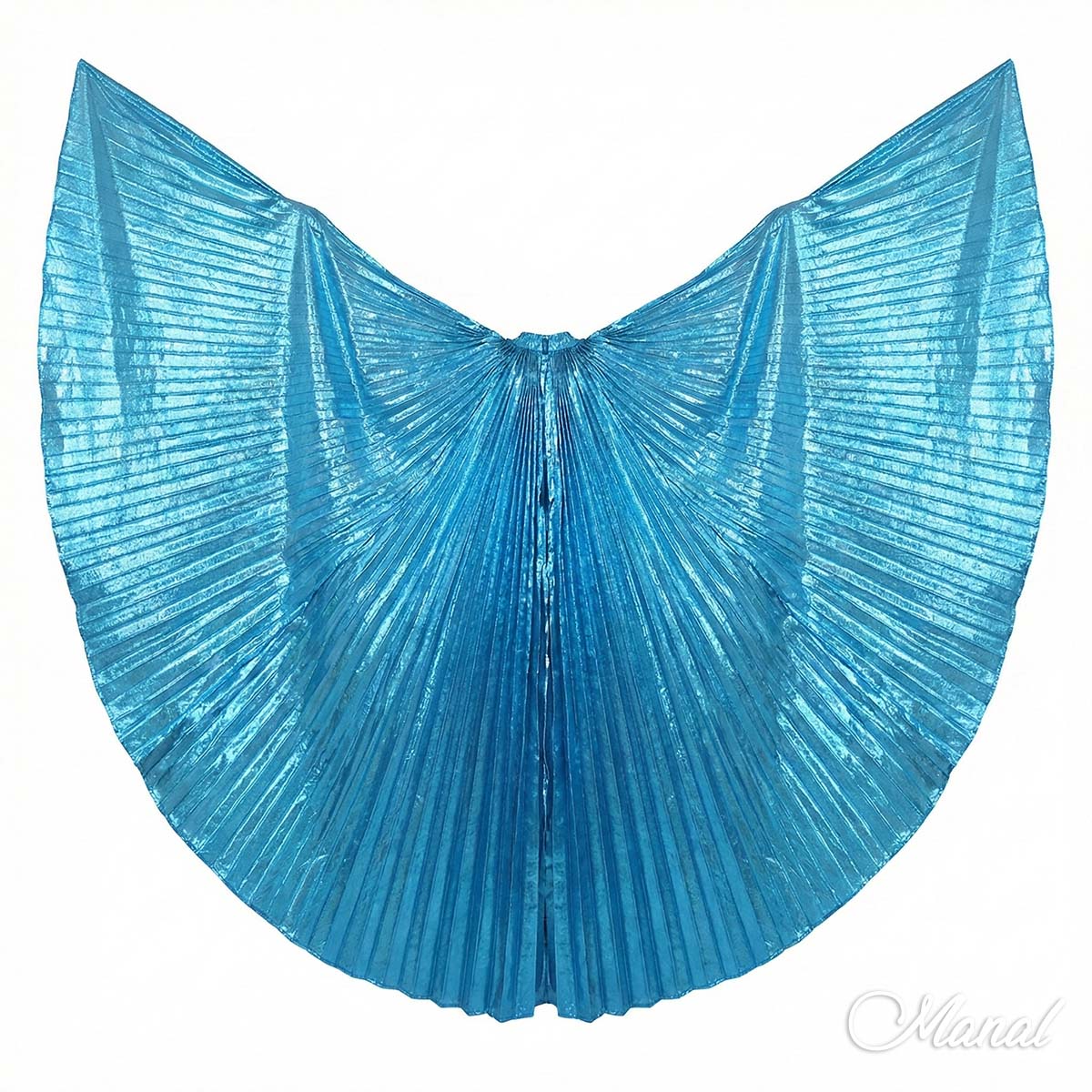 wings Alas de Isis egipcias para danza árabe , en color turquesa metalizadas.