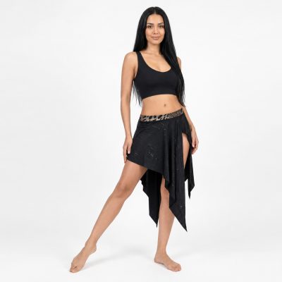 Vista Frontal Falda asimetrica para danza, diseño exclusivo. Manal.